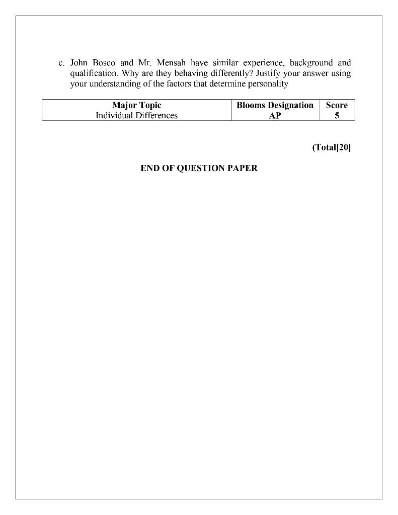 PART A FOUR QUESTIONS ANSWER TIIREE Question 1 a.