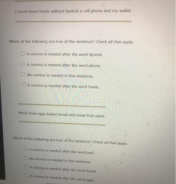 when to use commas for my business class