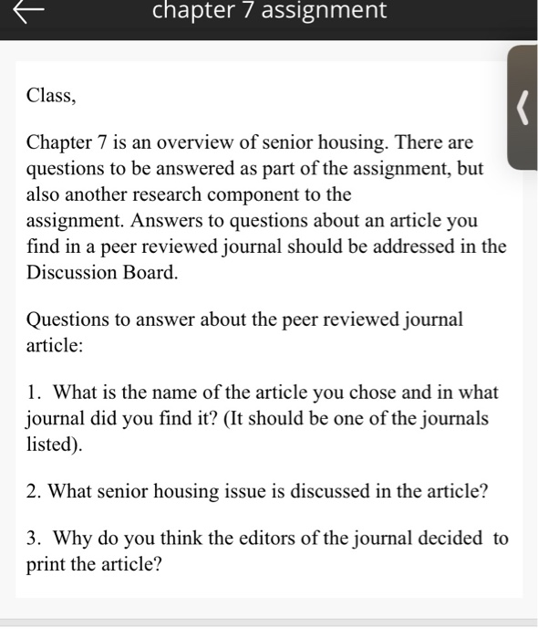 it want you to find a article chapter 7