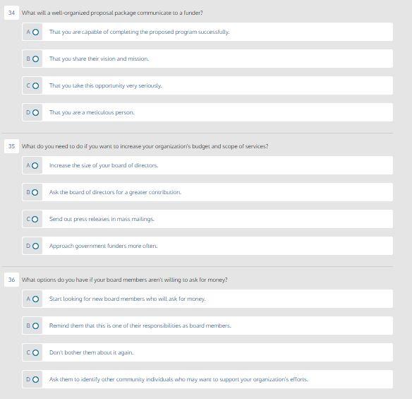 34 What will a well-organized proposal package