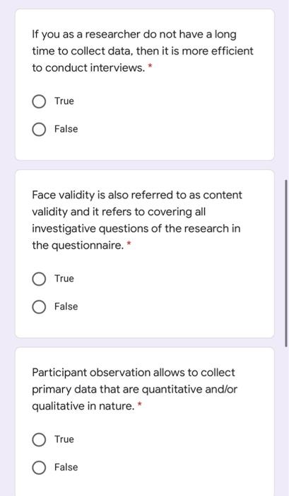 If you as a researcher do not have a long time to