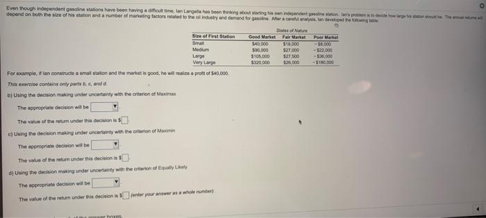 o Even though independent gasoline stations have