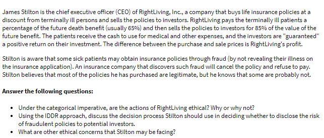 James Stilton is the chief executive officer