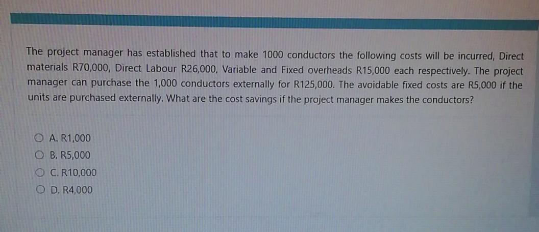 a) b) c) The project manager has established that