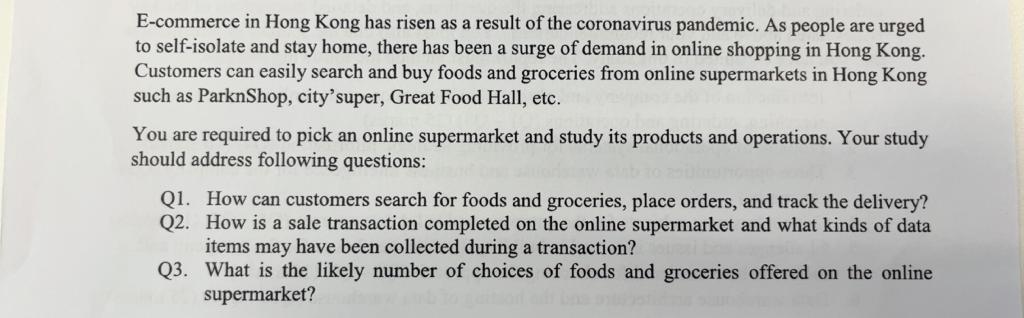 E-commerce in Hong Kong has risen as a result of