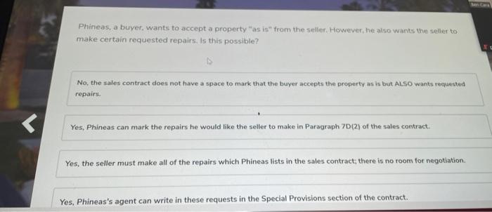 i need help with this one Phineas, a buyer, wants