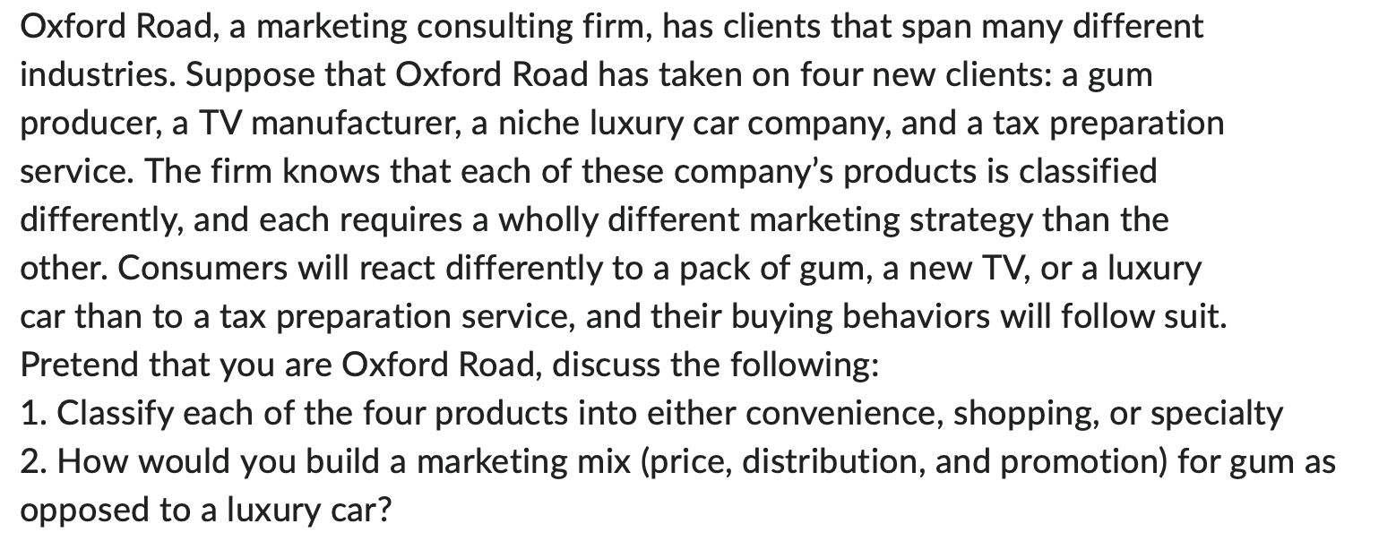 Oxford Road, a marketing consulting firm, has