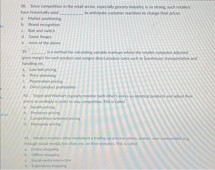 ts rces 28. Which of the following statements is