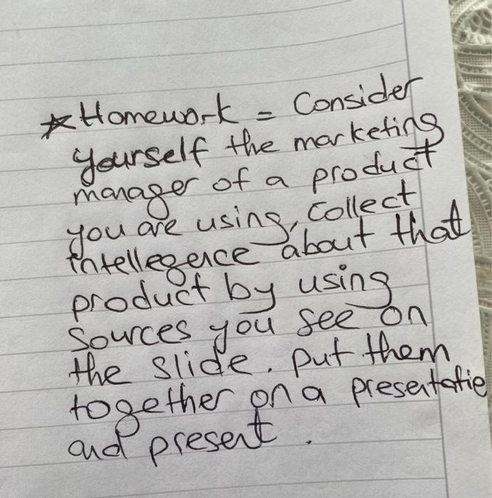 Consider product manager of a Collect Homework