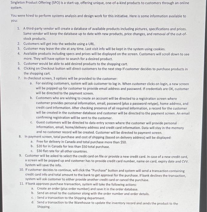 please answer question 3 Singleton Product