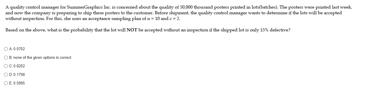 A quality control manager for Summer Graphics