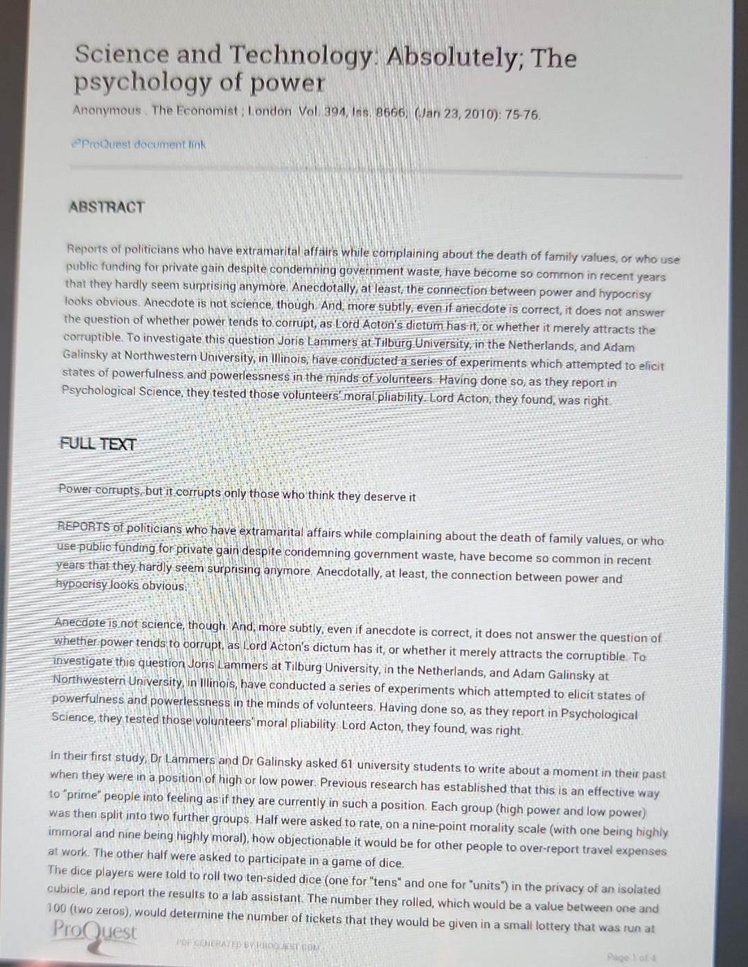 Science and Technology: Absolutely; The