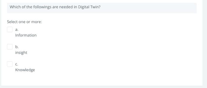 Which of the followings are needed in Digital