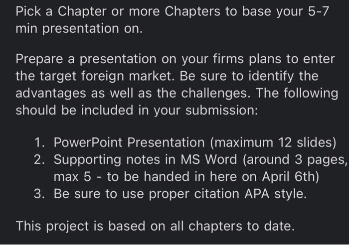 asap? Pick a Chapter or more Chapters to base