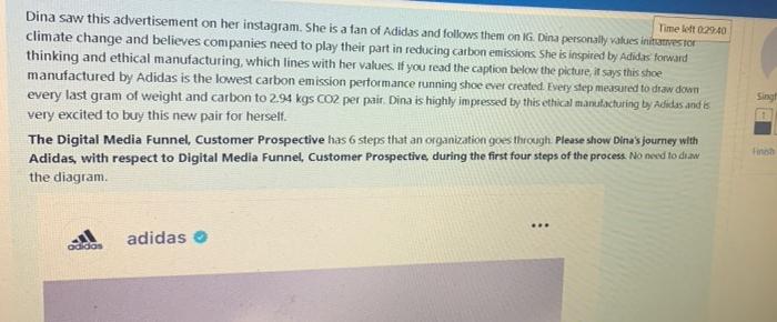 Time Left 02:40 Dina saw this advertisement on