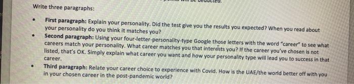 please help me to write this project personality