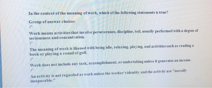 Question 7 Indicate the statement that is not