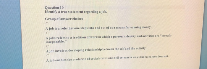 Question 7 Indicate the statement that is not