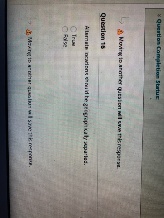 Question Completion Status: L. A Moving to