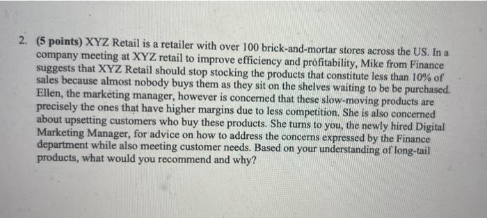 1. (4 points) Suppose Netflix has the following