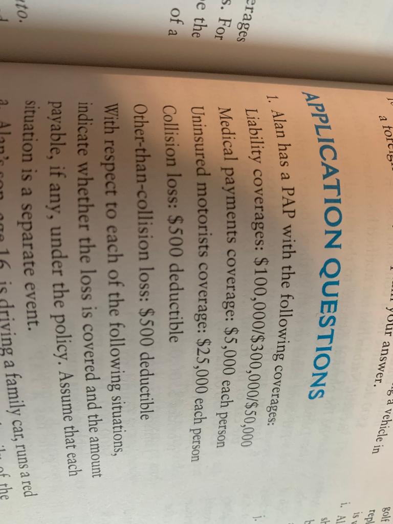 168 1 yOur answer. a toreis d vehicle in golf