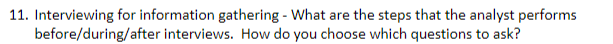 11. Interviewing for information gathering - What