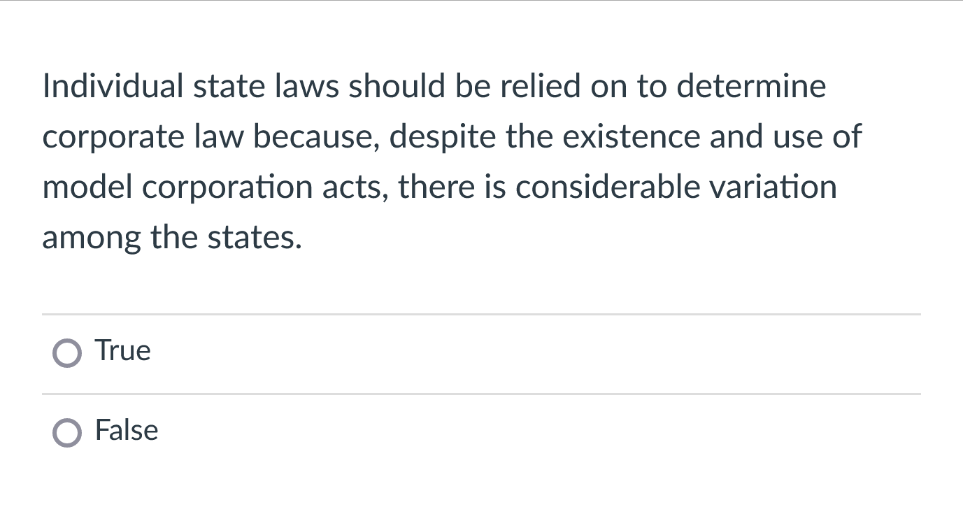 Individual state laws should be relied on to