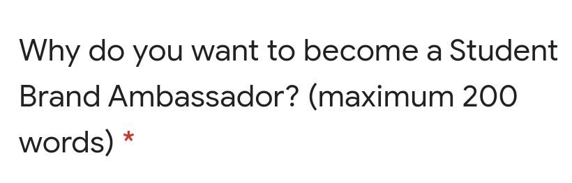 Why do you want to become a Student Brand