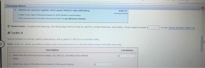 instructions Overview Wage Bracket Method