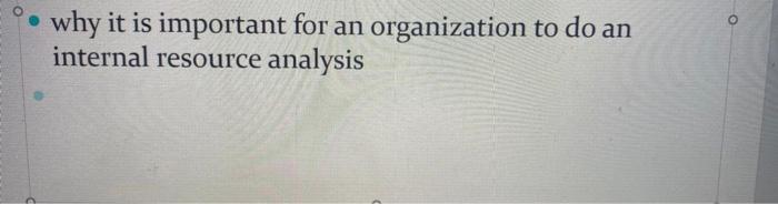 O why it is important for an organization to do