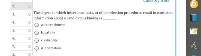 1. 2 Check My Work o 3. 4. 5. The process of