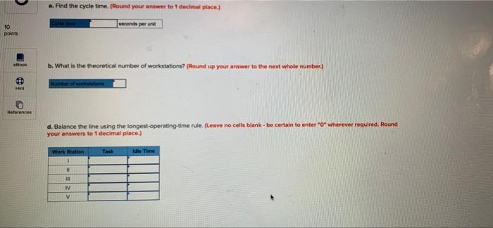 6 Problem 8-10 The following tasks are to be