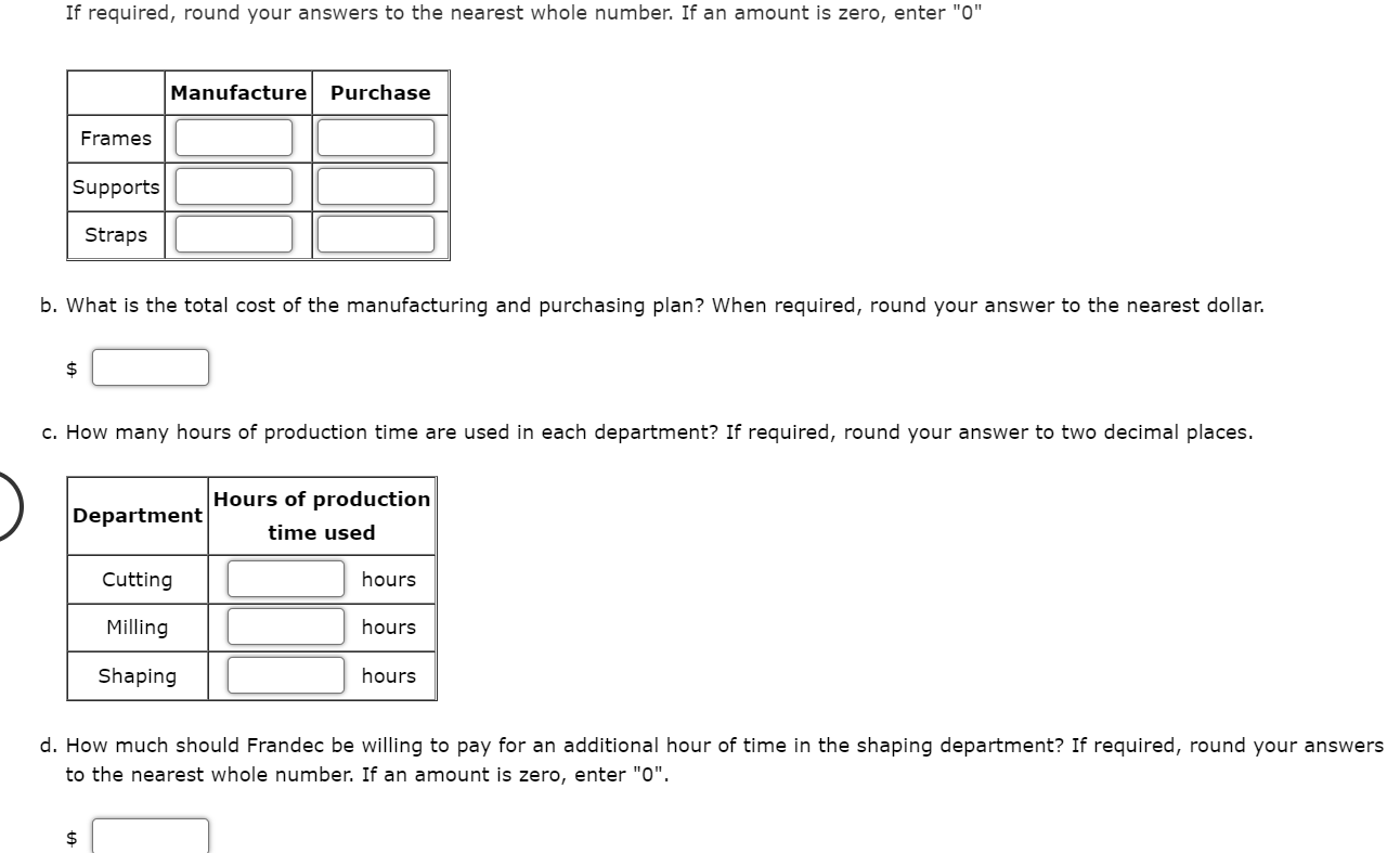 Problem 4-17 (Algorithmic) Frandec Company