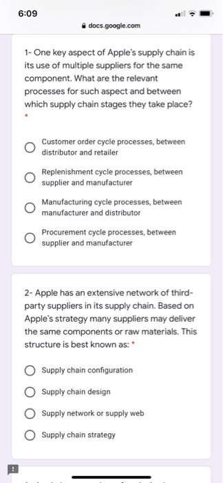 Apple's Supply Chain Strategy Apple has received