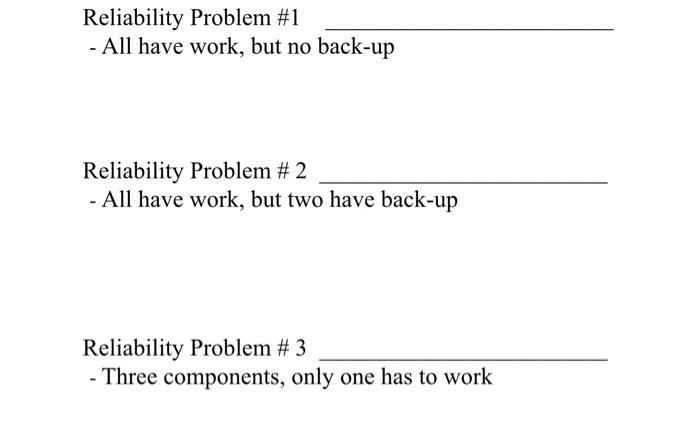 Reliability without the backup components System