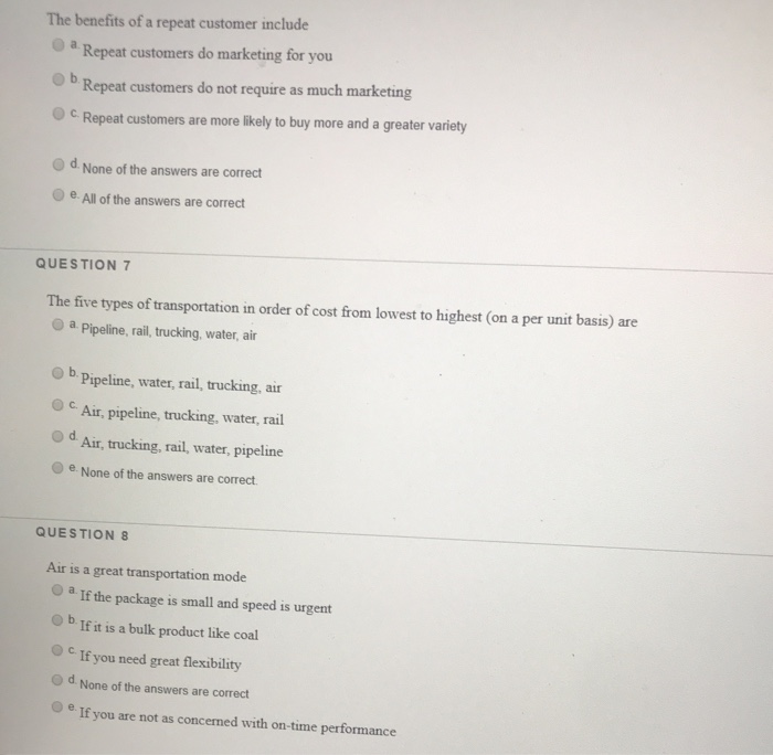 QUESTION 1 When developing an operations