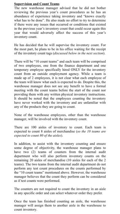 REQUIRED Based on your notes (above) following