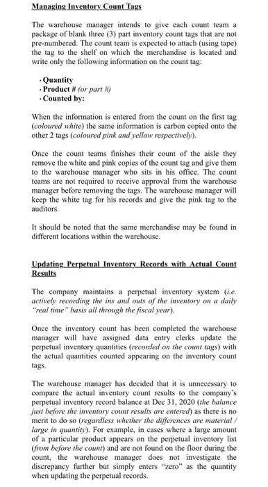 REQUIRED Based on your notes (above) following