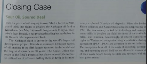 Question3. The price of oil has risen