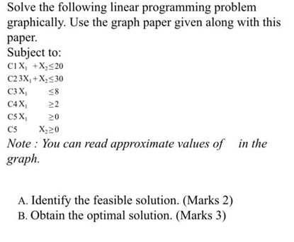 Determine or assume the objective function. Solve