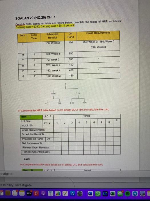 mrp table SOALAN 20 (NO.20) CH. 7 Cengkih, Cafe.