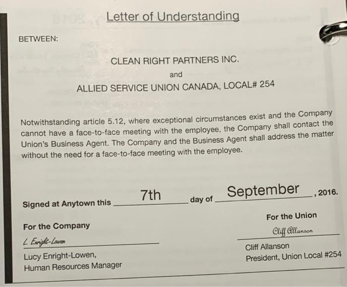 Labour Relations Information: Question: To answer