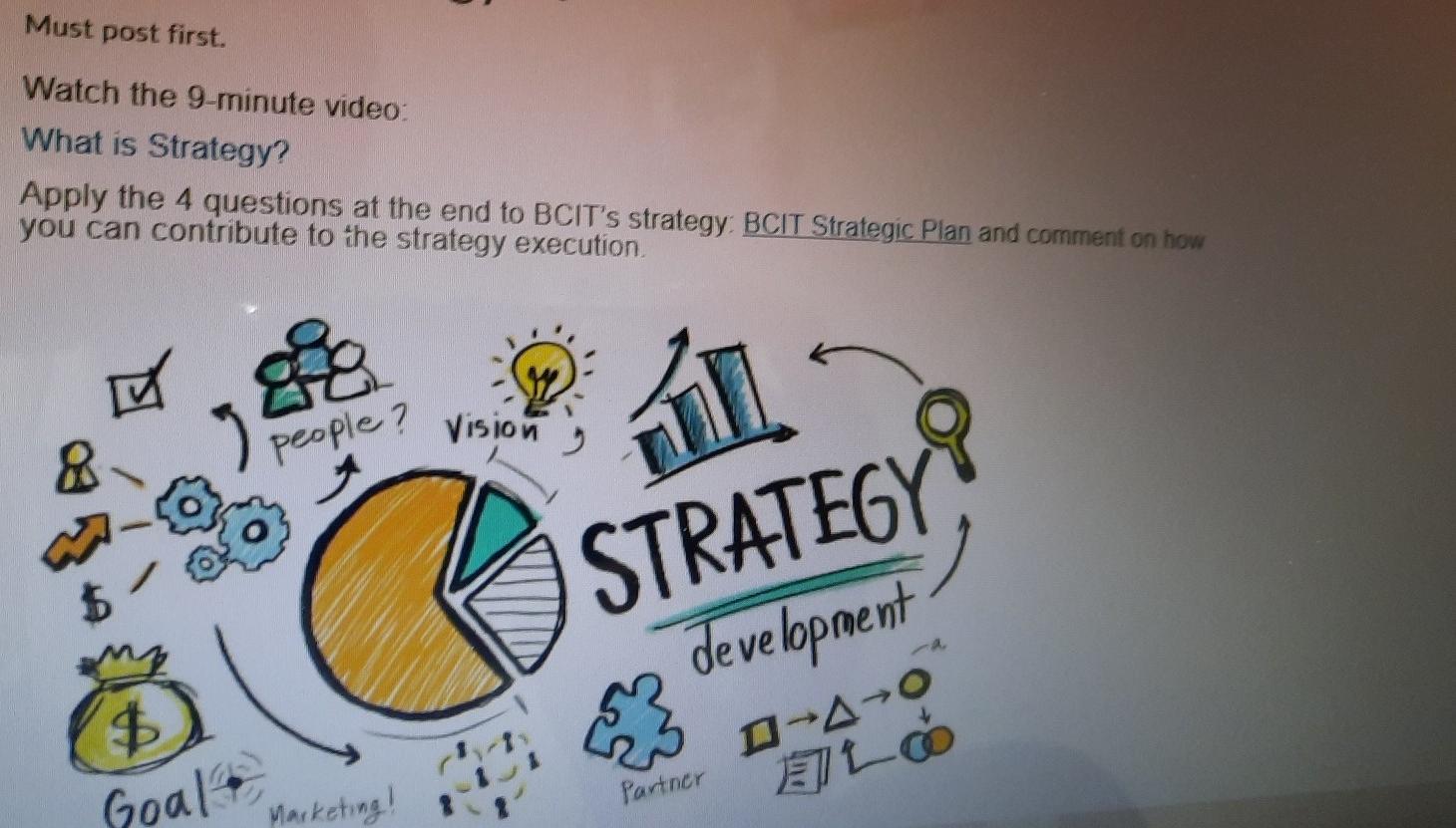 Must post first. Watch the 9-minute video: What