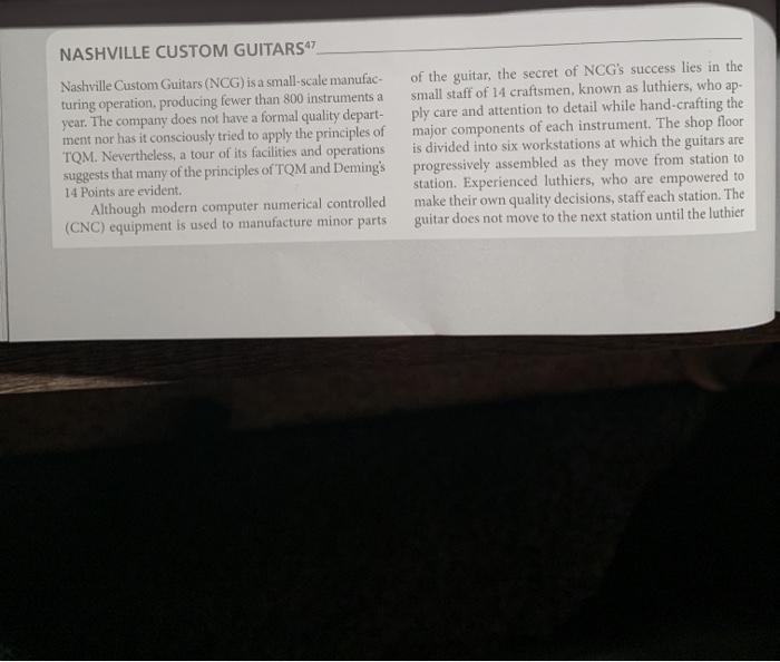 1.) List each of Demings 14 points and identify