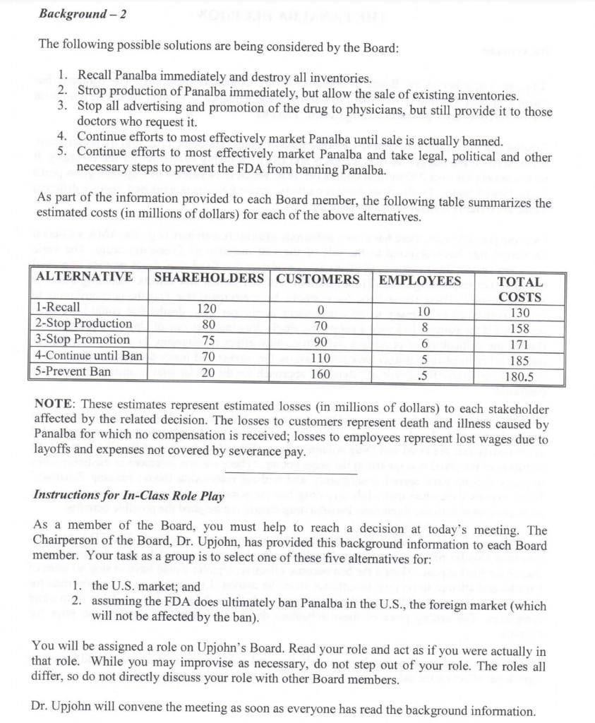 Read the attached case, "The Panalba Decision."