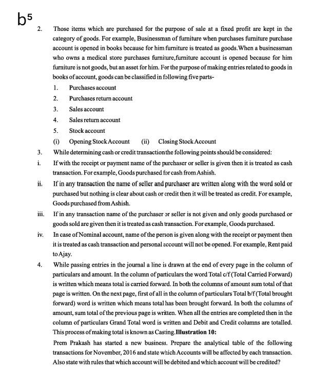 . b5 2. 3. i. Those items which are purchased for