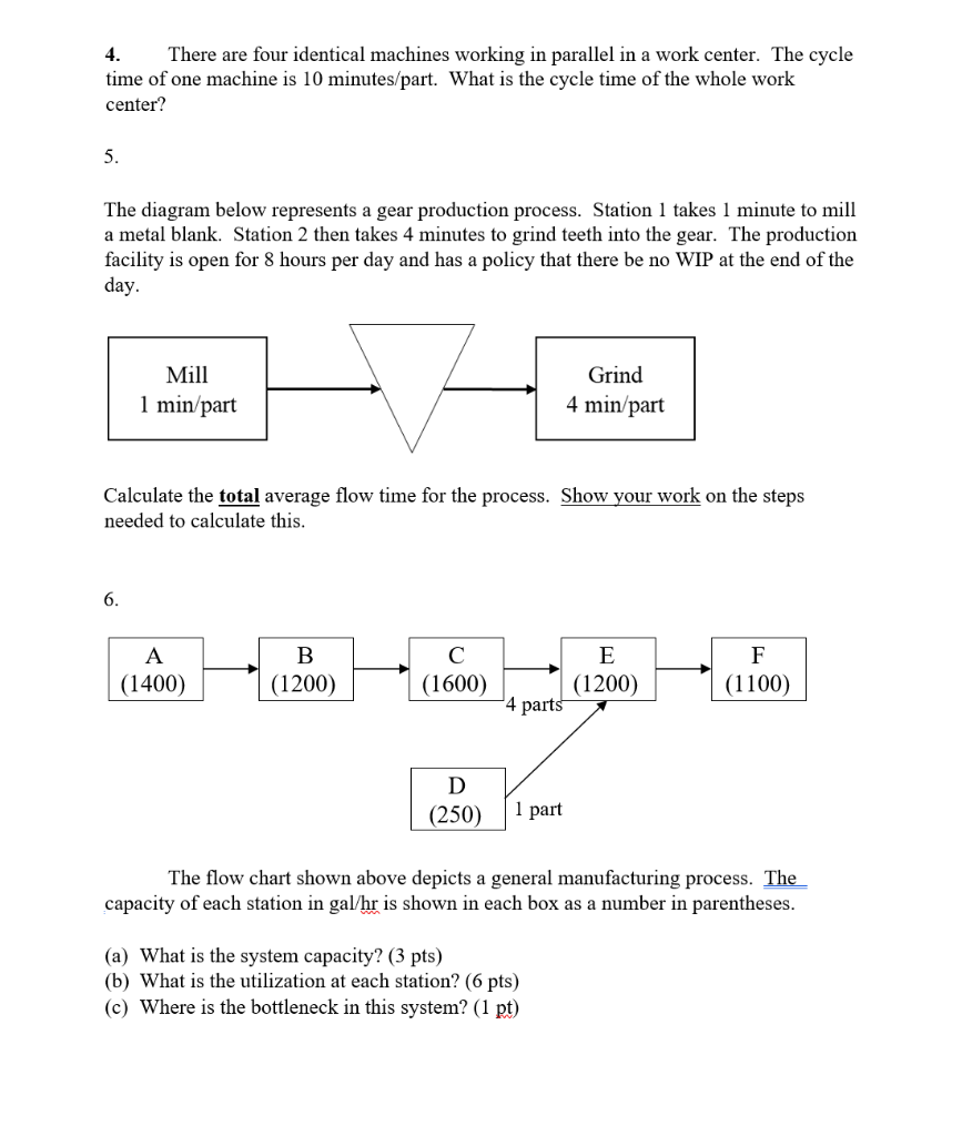 4. There are four identical machines working in