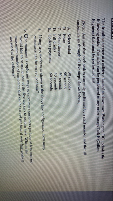 The frontline service at a cafeteria located in