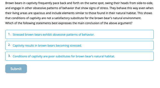 Brown bears in captivity frequently pace back and