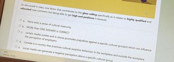 As discussed in class, one factor that